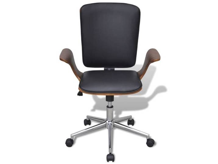 Luxe&Mode Chaise de bureau Bois courbé avec tapisserie en similicuir 2 ans garantie LV2339
