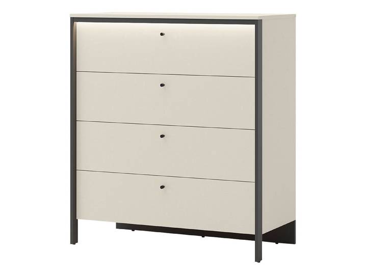 MIRJAN24 Kommode 4S Enna EN-03 (mit vier Schubladen), LED-Beleuchtung, 101x49x115 cm