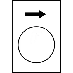 ZB2BY4901 - Bezeichnungsschild, rechts oder Heben, 40 x 30 mm