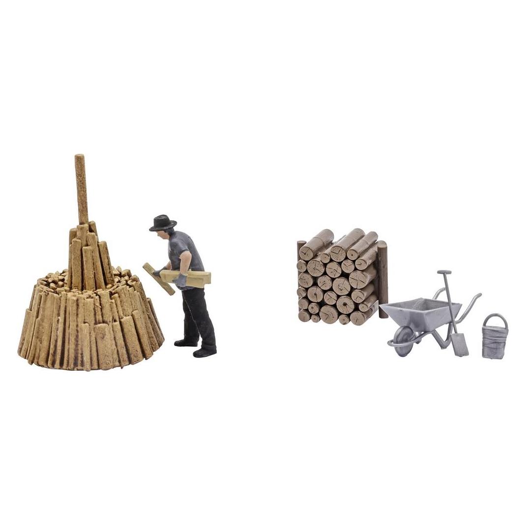 Busch H0 Action Set: Holz schichten (79941)