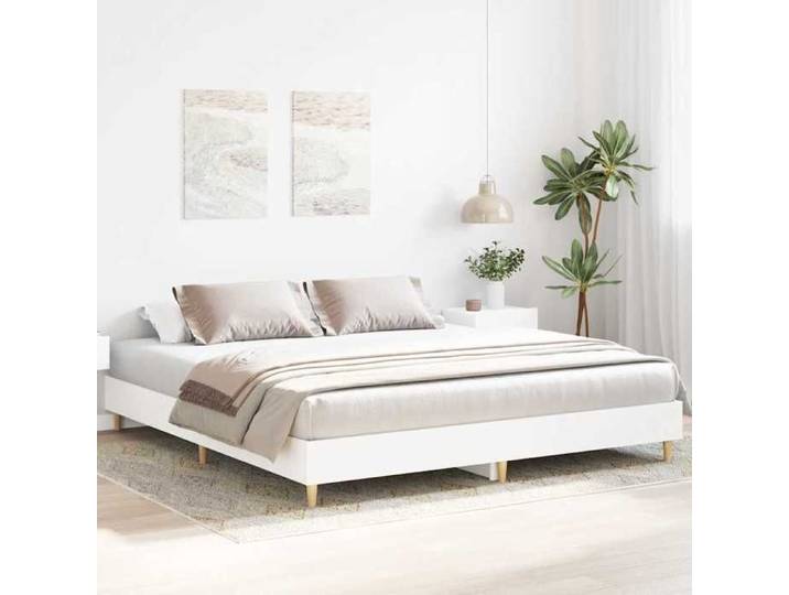 CONFORTHA®Structure de lit sans matelas blanc 160x200 cm bois d'ingénierie - Lit & accessoires (14936)