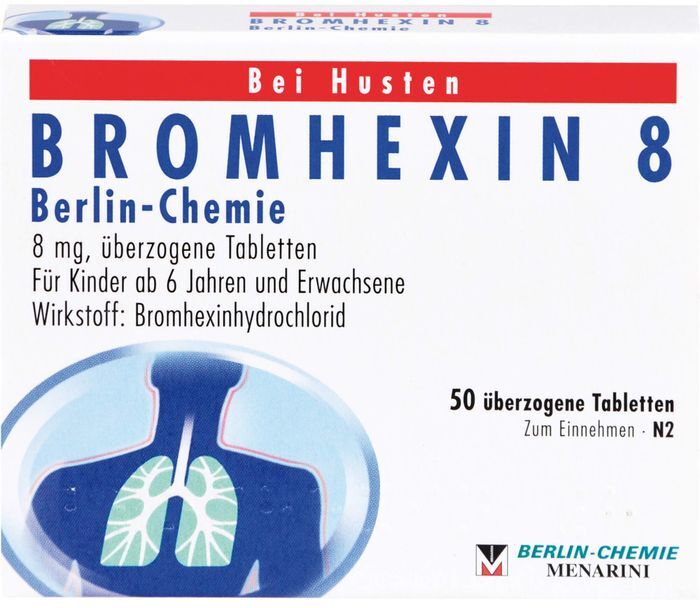 Berlin-Chemie AG BROMHEXIN 8 Berlin Chemie überzogene Tabletten 50 St.