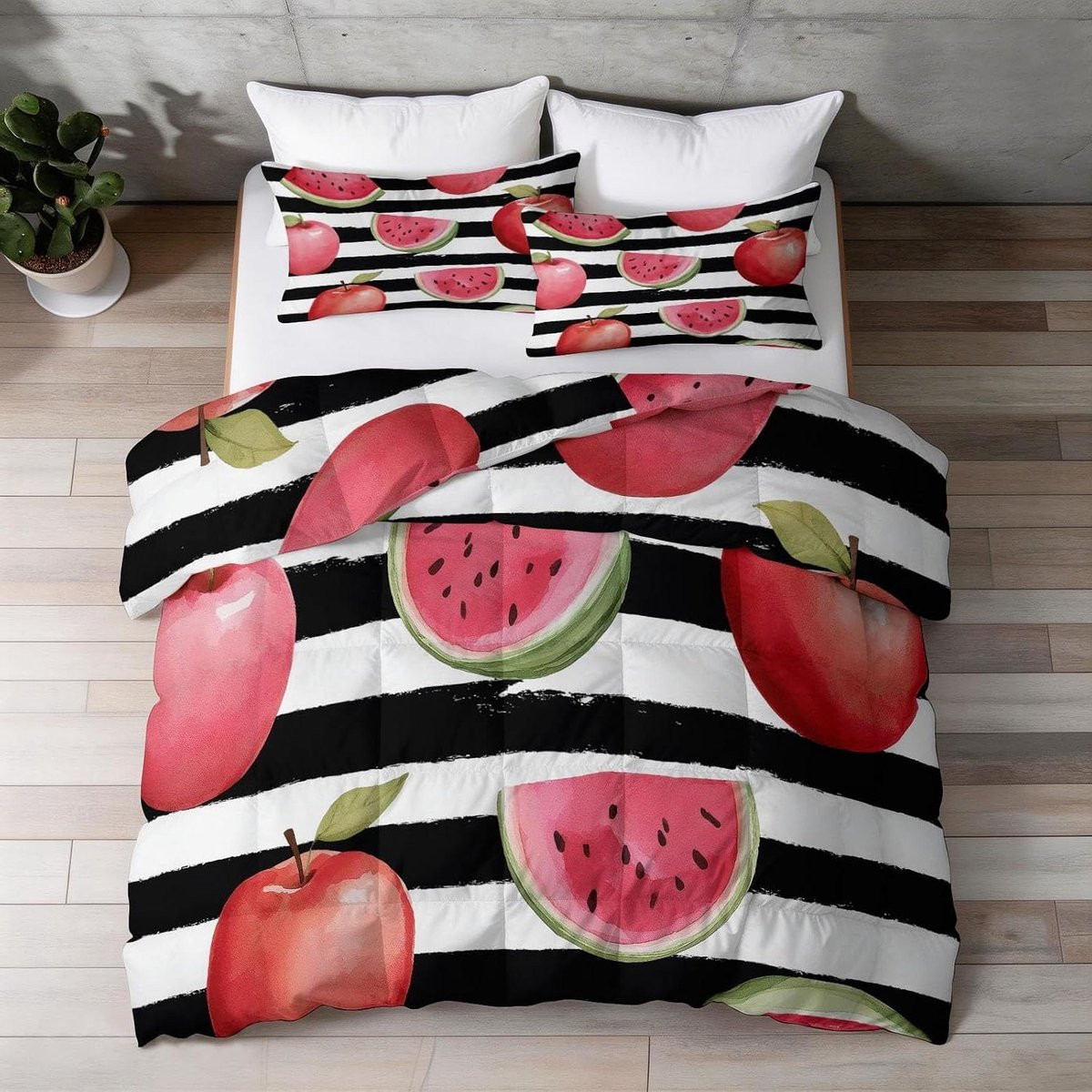 Omkeerbaar Dekbed Spree Zomerdeken Microfibre Zwart Wit 140 x 200 cm