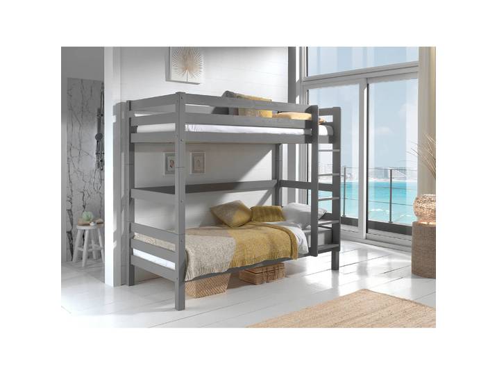 Etagenbett 182cm ohne Grau/Grau
