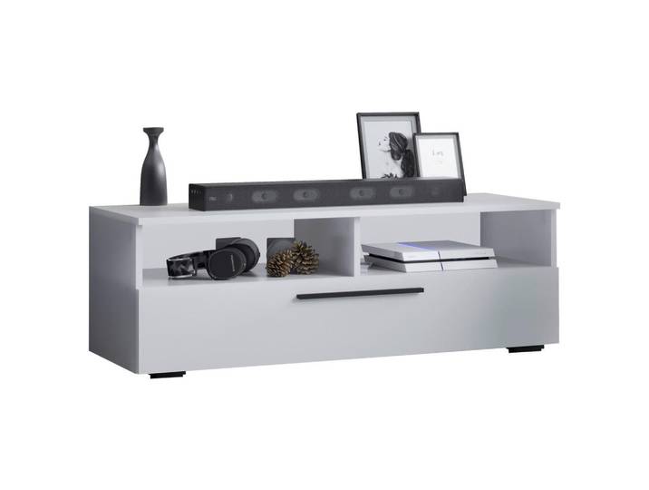 Mid.you Lowboard, Weiss, Kunststoff, 115x39x40 cm, stehend, Wohnzimmer, TV Möbel, Lowboards, Lowboards stehend