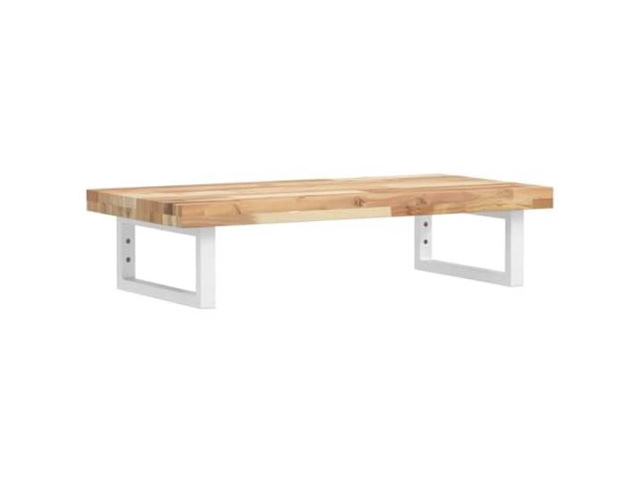 WEMYUFURN Waschbeckenregal Wandmontage aus Stahl und Akazienholz Schweberegal, rechteckige Halterungen, Handtuchaufhängung, Wandmontage, Waschtisch, modernes Design