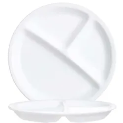 Arcoroc Restaurant White Menüteller 3-get. 25,5cm - 12 Stück