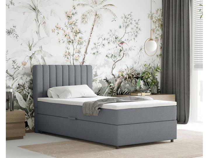 Boxspringbett 100x200 EVEREST, mit Topper, mit Bettkästen, Einzelbett, , Panda Möbel