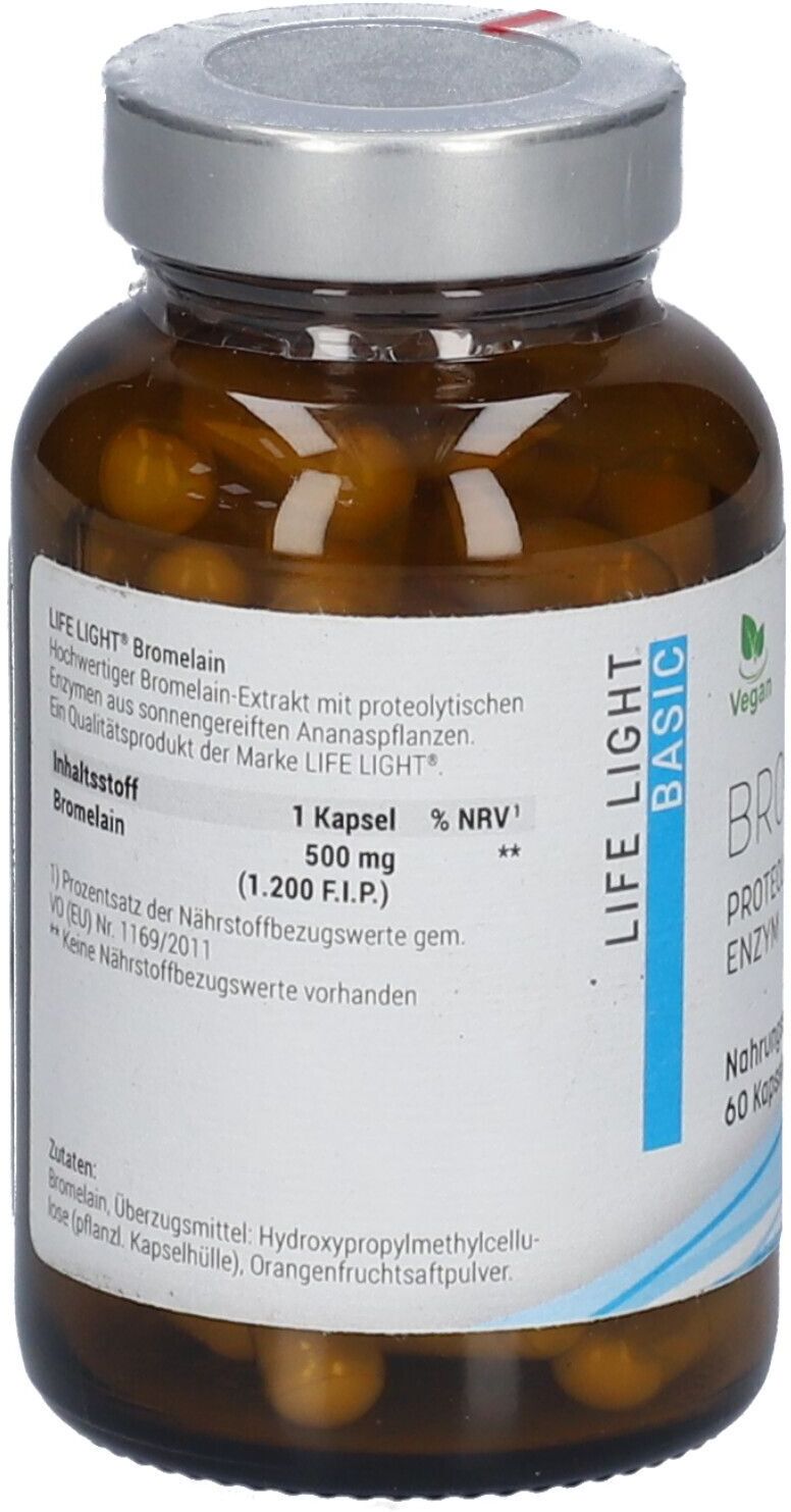 LIFE LIGHT Bromelain 500 mg Kapseln 60 St