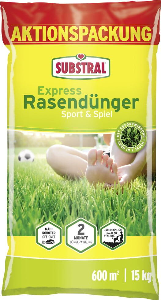 Substral Express Rasendünger Sport & Spiel für 600 m² 15 kg Aktionspackung