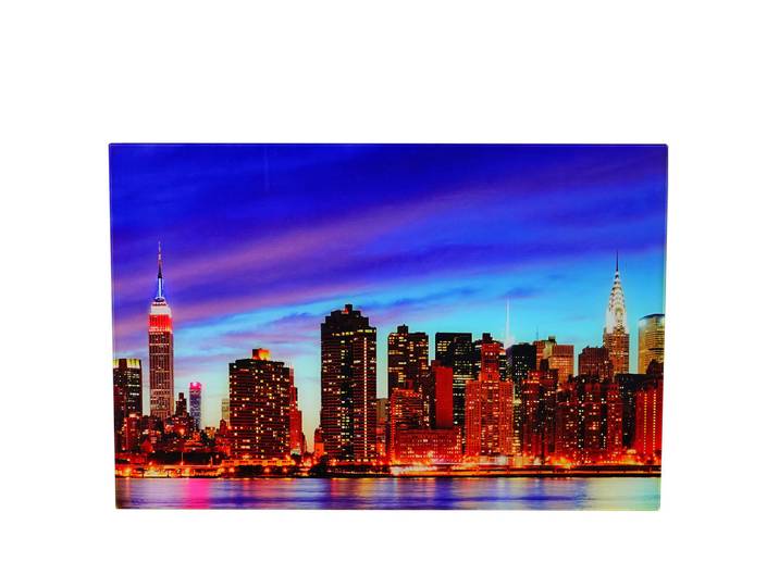 Jamb Glasbild NEW York Mehrfarbig, Glas, 60x40 cm, Bilder & Rahmen, Bilder, Glasbilder