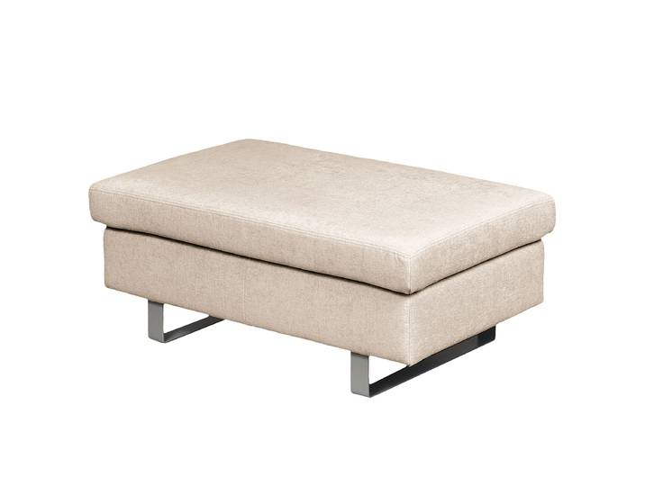 Polsterhocker 92 x 39 x 59cm Beige Webstoff Libra: Creme
