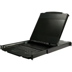 StarTech .com 1 HE KVM Konsole für Server Racks, KVM Switch, Schwarz