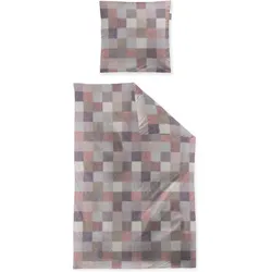 Irisette, Bettwäsche, Edel-Feinbiber Bettwäsche Meran 8714 beere (Bettwäsche Set, 135x200 cm, 80x80 cm)