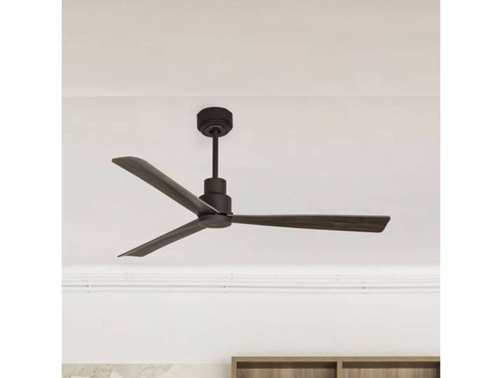 FARO BARCELONA Deckenventilator Nassau, DC, 3 Flügel, dunkelbraun Nassau, braun / rost, für Wohn- / Esszimmer, Metall, Modern