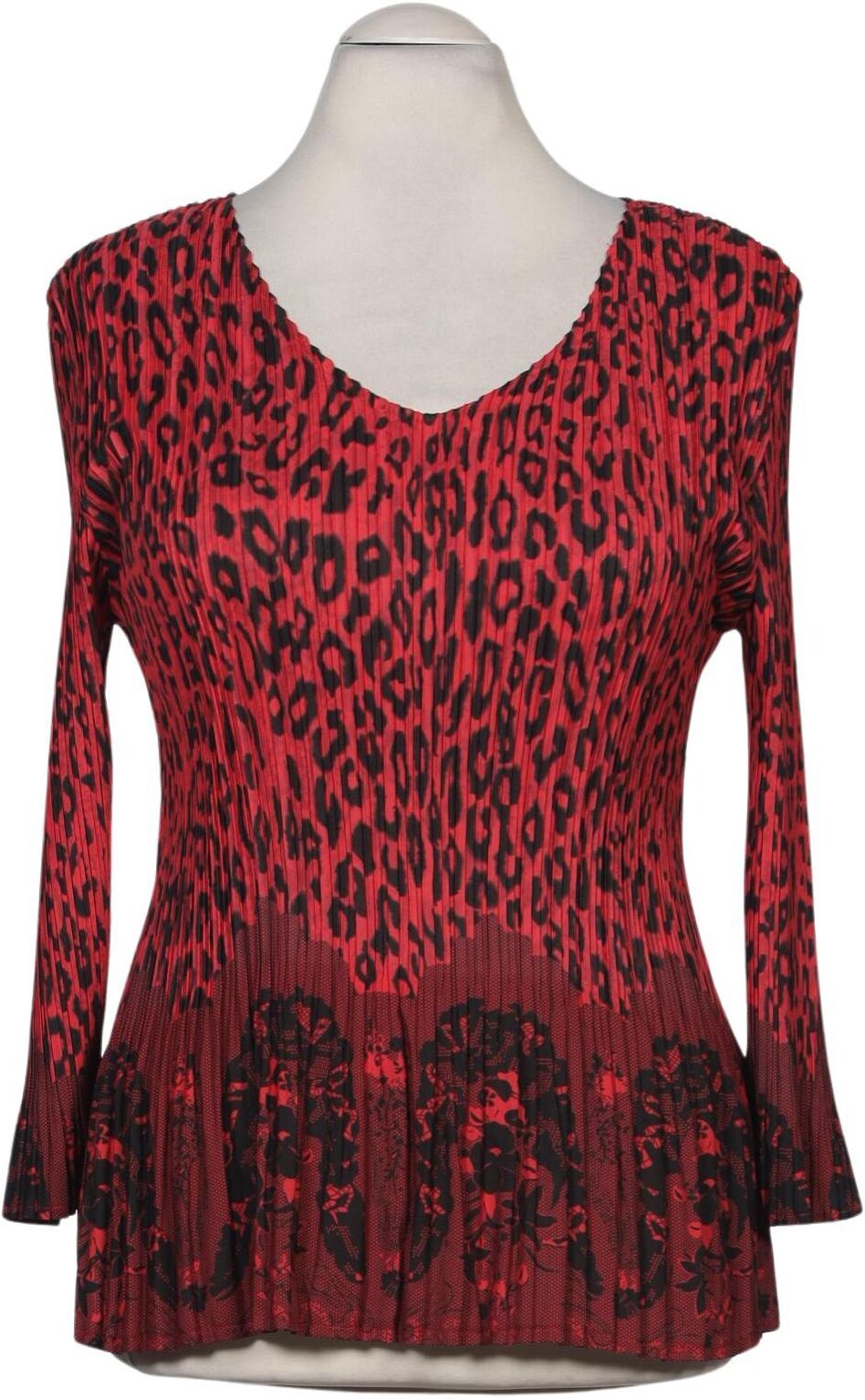 Kriss Trading Sweden Damen Bluse, Rot, Gr. XL, Synthetik - Second Hand
