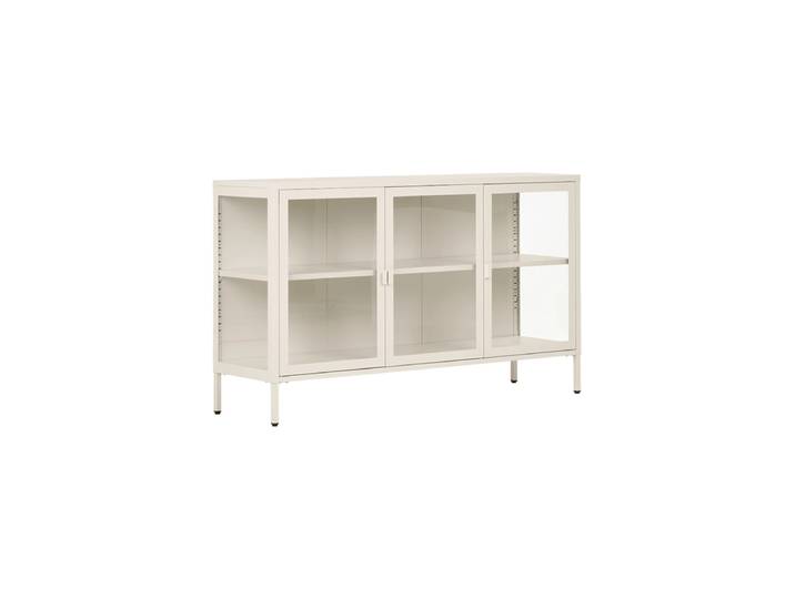 Design Sideboard „Leonies“ aus Metall, 3-türig Off White Nordic Living