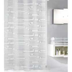 Meusch Duschvorhang Lightning Silber 180x200 cm
