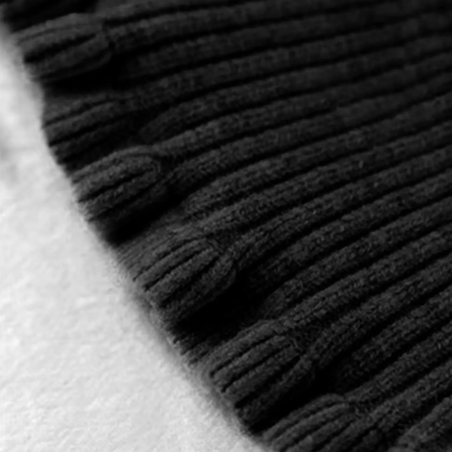 INF Gestrickter Polokragen / abnehmbarer Halswärmer Schwarz