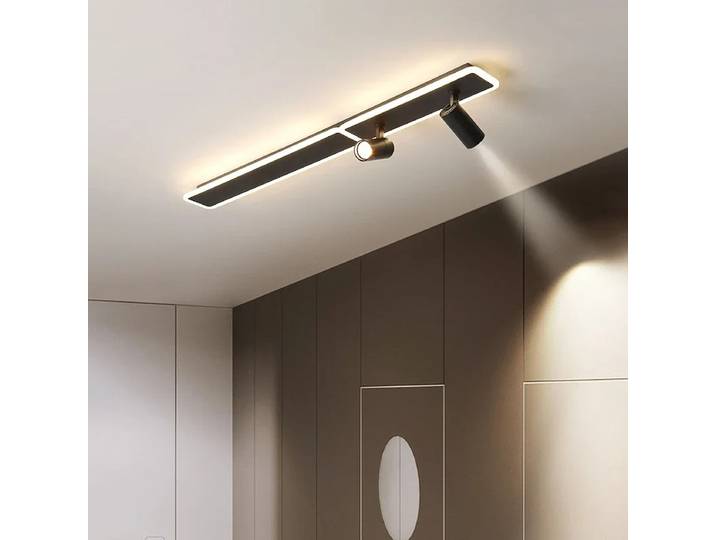 Plafonnier LED moderne avec projecteur, luminaire décoratif d'intérieur, idéal pour un salon, une salle à manger, une chambre à coucher ou une allée
