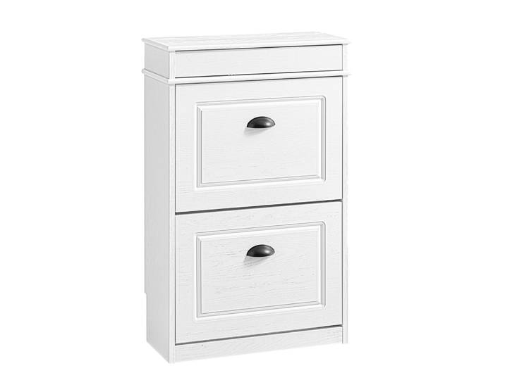 Meuble chaussure rangement 2 abattants 54x24x82cm effet bois
