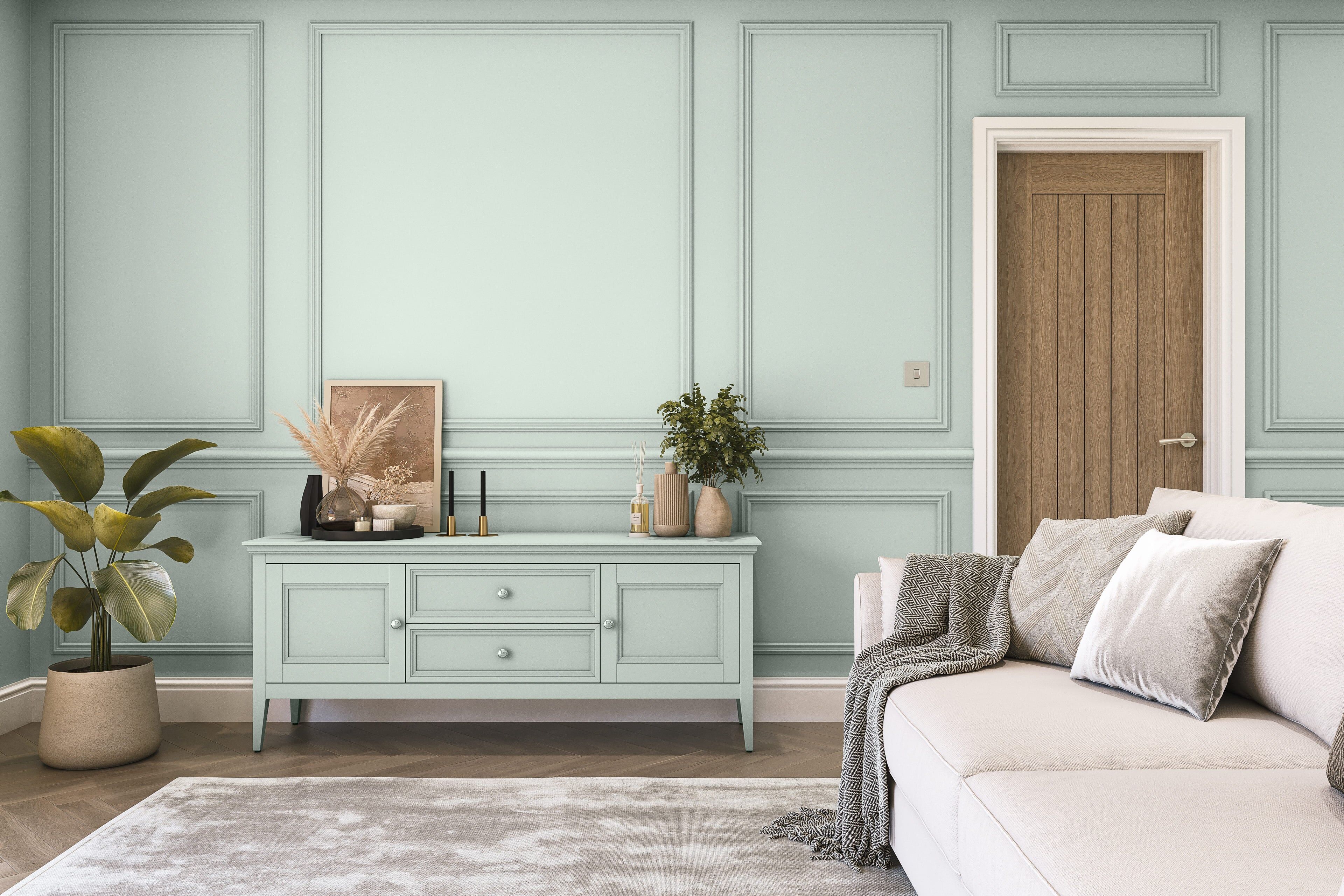 Hemway Peel and Stick Sample - Chalk Based Furniture Paint - Aquamarine Blue