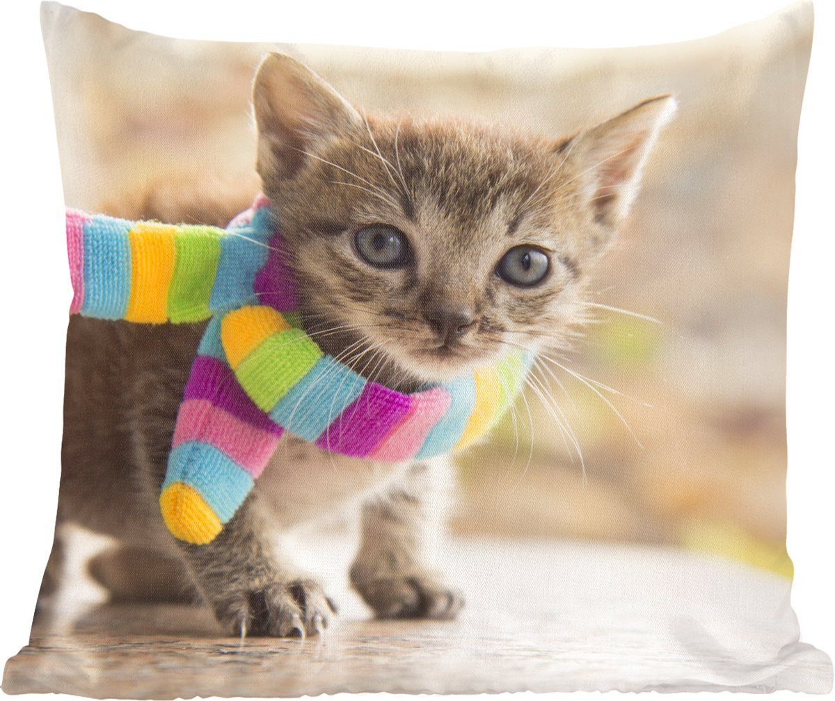 Sierkussen Kitten voor Kinderkamers - Kitten - 50 x 50 cm