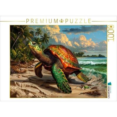 CALVENDO Puzzle Panzerchen unter Palmen | 1000 Teile Lege-Größe 64x48cm Foto-Puzzle für glückliche Stunden