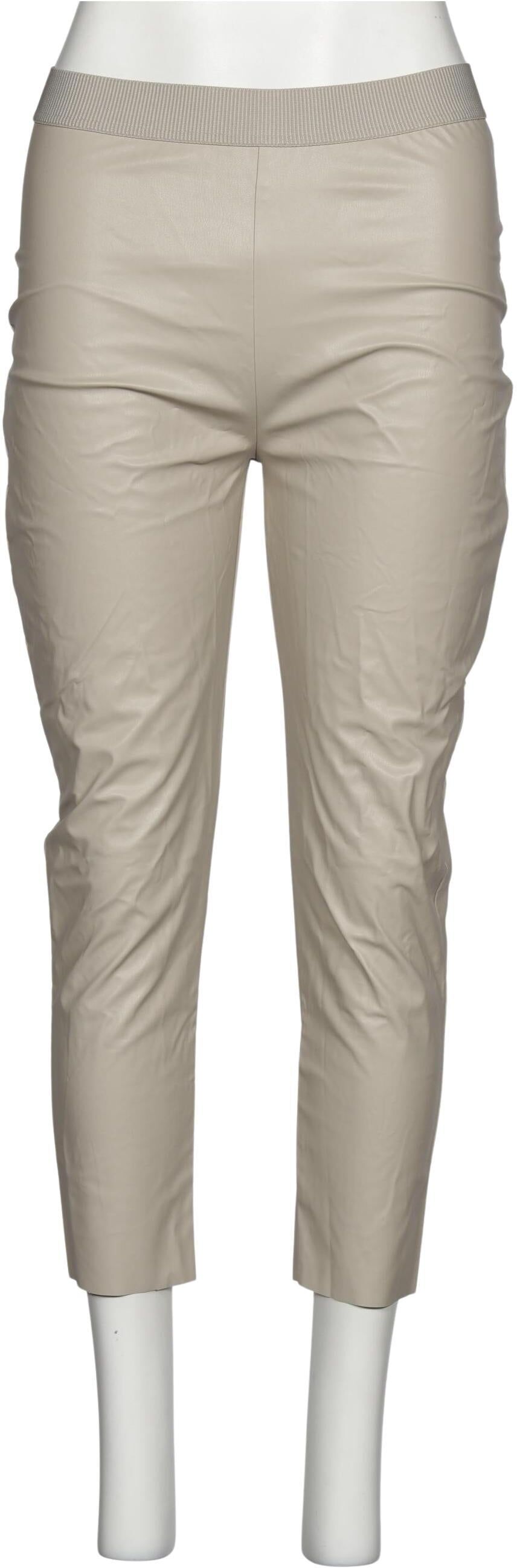 Karo Kauer Damen Stoffhose, Beige, Gr. L, Synthetik / Kunstleder / Elasthan - Second Hand