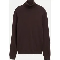 Rollkragenpullover mit Kaschmir-Anteil Braun S