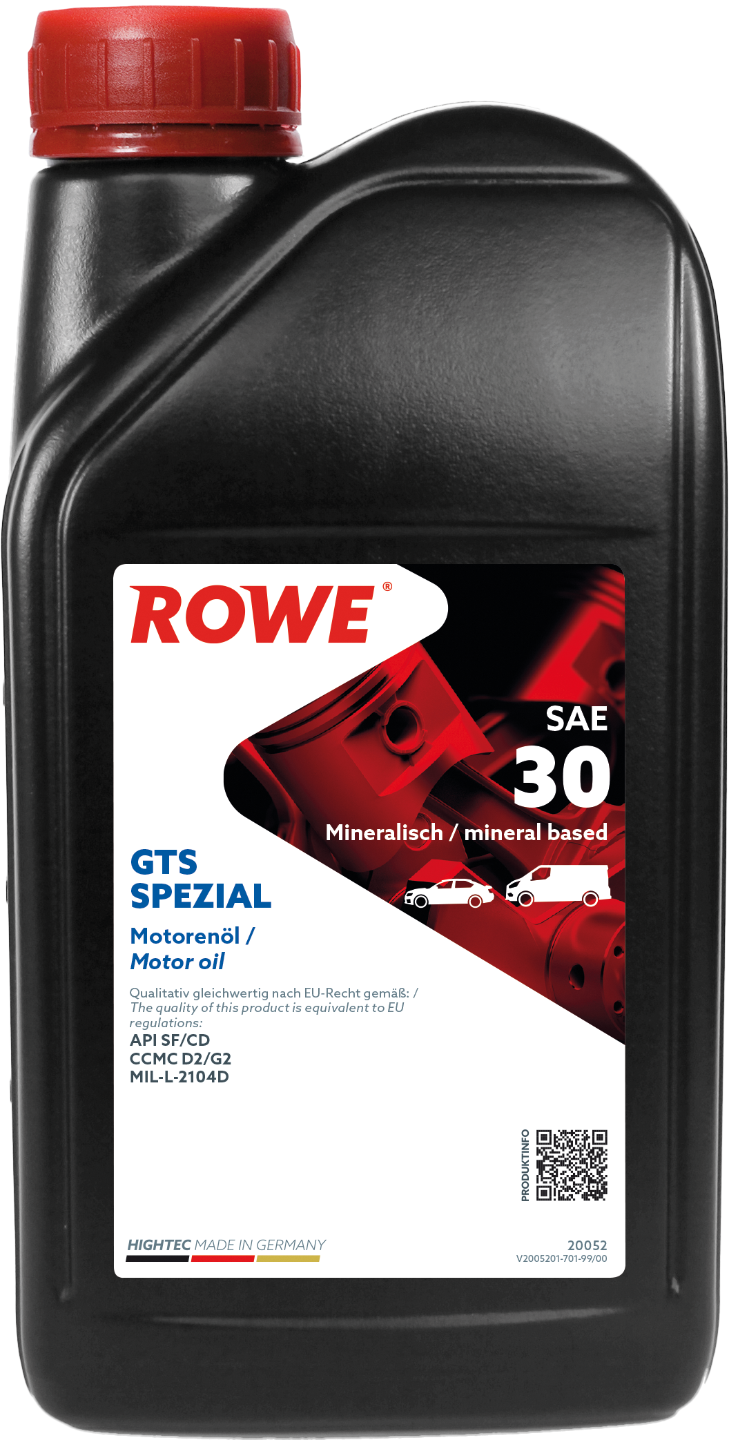 Rowe Motoröl Hightec Gts Spezial Sae 30 [1 L] 20052001003 1l