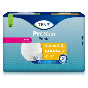 TENA Inkontinenz-Pants ProSkin Normal, Unisex, Größe S (65-85cm), Einweg, 5,5 Tropfen, 15 Stück