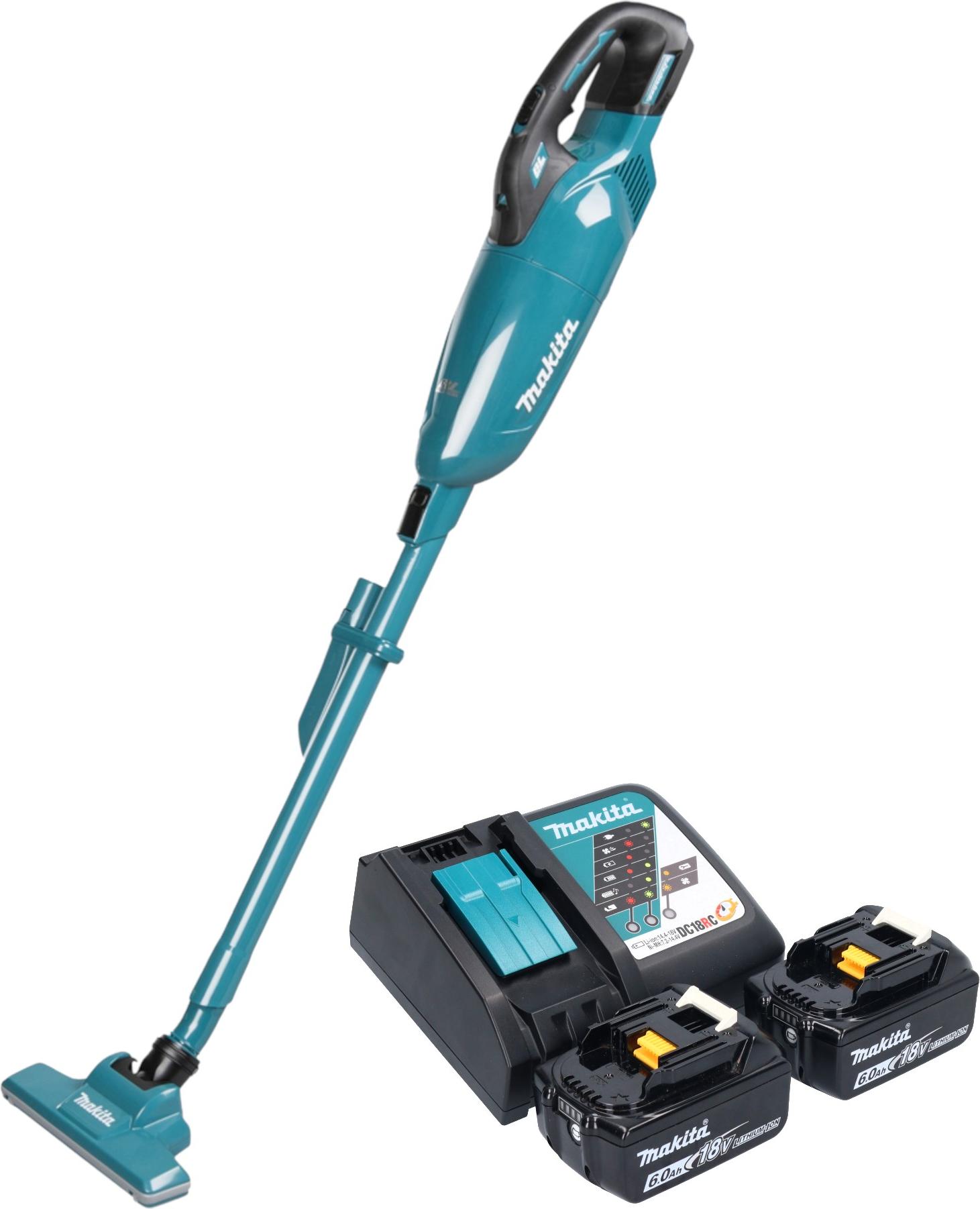 Makita DCL 283 FRG Akku Staubsauger 18 V 0,73 l Brushless + 2x Akku 6,0 Ah + Ladegerät
