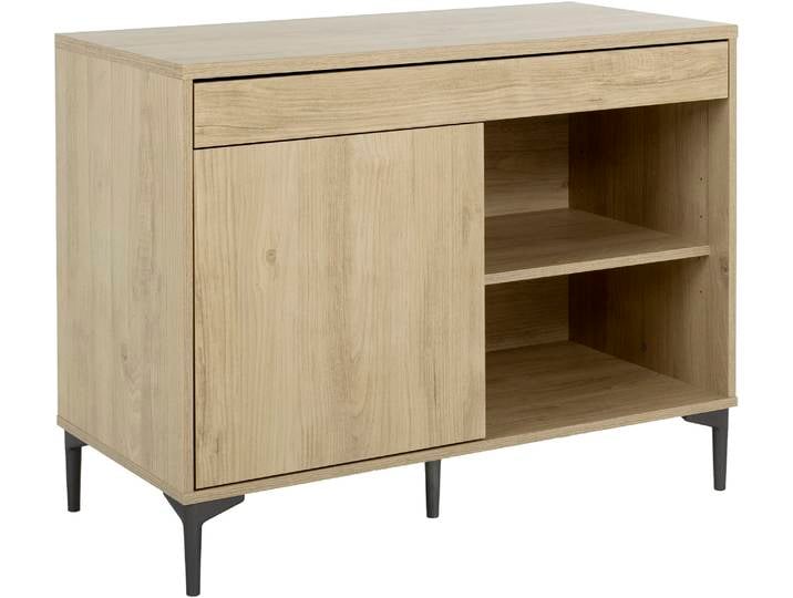 Kommode GAMI BEAM , braun (kastanie natur nachbildung), B:102cm H:78cm T:48cm, Spanplatte, Sideboards, Kommode, funktionell, mit integriertem Schreibtisch