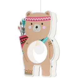 Elobra Pendelleuchte LITTLE INDIANS BÄR BJØRN, E27, braun ELO-136621