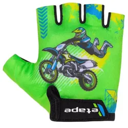 Etape Tiny Kinder-Fahrradhandschuhe kurz grün/Motorrad Gr. 5-6