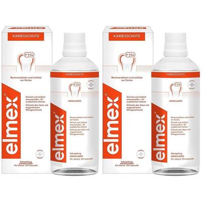 Elmex Kariesschutz Zahnspülung 2x 2x400 ml Mundwasser