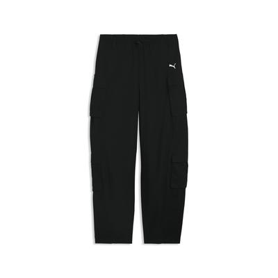 Sporthose PUMA "Essentials Relaxed Cargohose Damen", Damen, Gr. XS, Normalgrößen, schwarz, Obermaterial: 100% Baumwolle, unifarben, relaxed fit, Hosen Sporthose