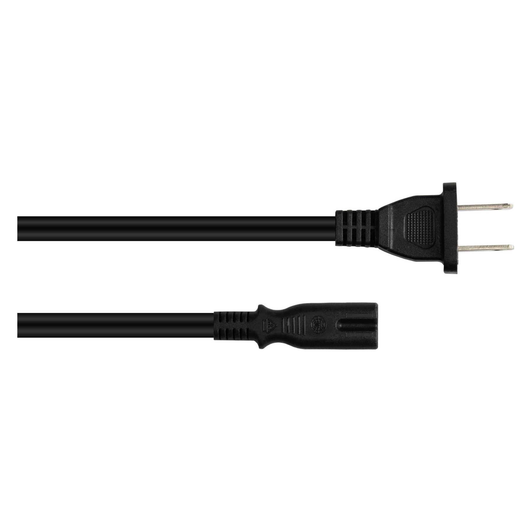 Kabelmeister Netzkabel Amerika/USA Typ A (NEMA 1-15P) an C7/Euro 8 Buchse (gerade), UL, schwarz, AW (5 m) (SK4070-S050)