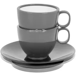 Brunner Antislip Espresso-Tassen Set 2-teilig mit rutschhemmende Untertasse