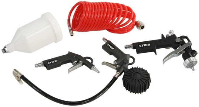 Kit air comprimé STIER, 4 pièces (905317)