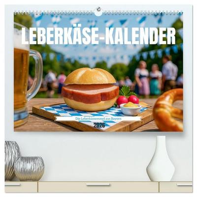 Leberkäse-Kalender - Die Leberkässemmel aus Bayern (hochwertiger Premium Wandkalender 2026 DIN A2 quer), Kunstdruck in Hochglanz
