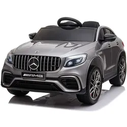 Moni Kinder Elektroauto Mercedes AMG GLC 63S, EVA-Reifen, Musik, Fernbedienung silber
