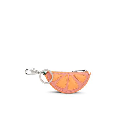 Schlüsselanhänger TOMMY JEANS "TJW FRUIT COIN PURSE ORANGE", Herren, orange (orange, rosa, grün), Lederimitat, Schlüsselanhänger Schlüsselanhänger, Taschen-Schlüsselanhänger, Taschen Charm, Bag Charm im Frucht-Look