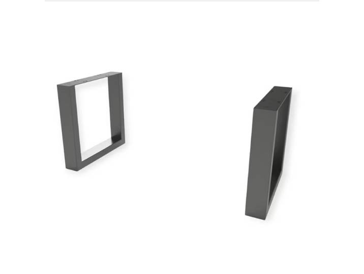 Set Gestell Couchtisch aus Metall U-Form schwarz