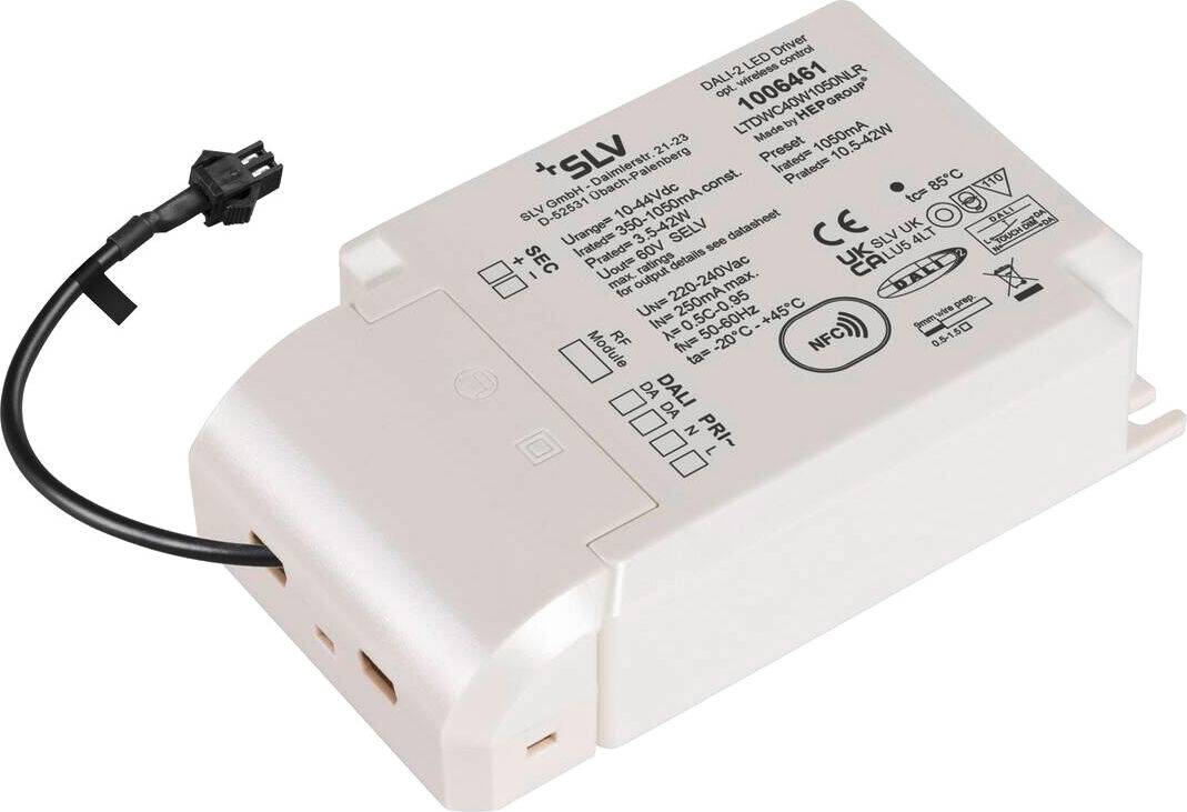 Slv Led-Bridge-Treiber, 42w, 1050ma Für Numinos®, Inklusive Funkschnittstelle Für Rf Modul, Dali - Vorschaltgeräte