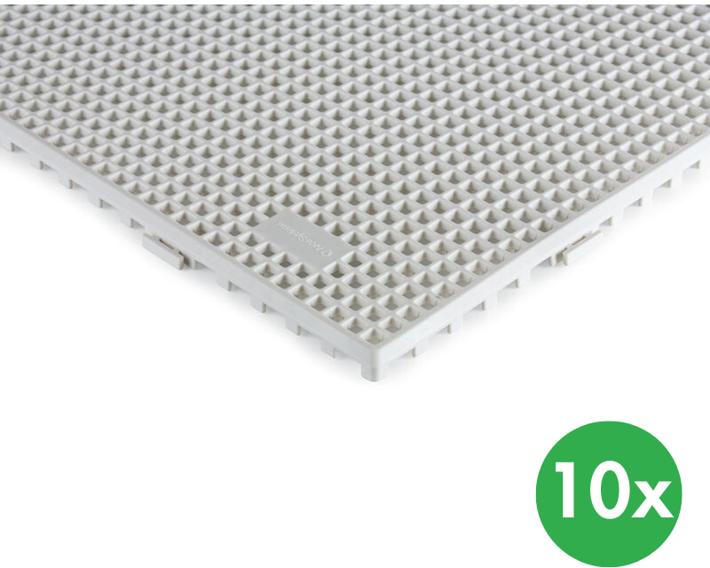 Schoeller Allibert Fliesen für feuchte Umgebungen, 0,6 x 0,6 m, beige, 10 Stk.