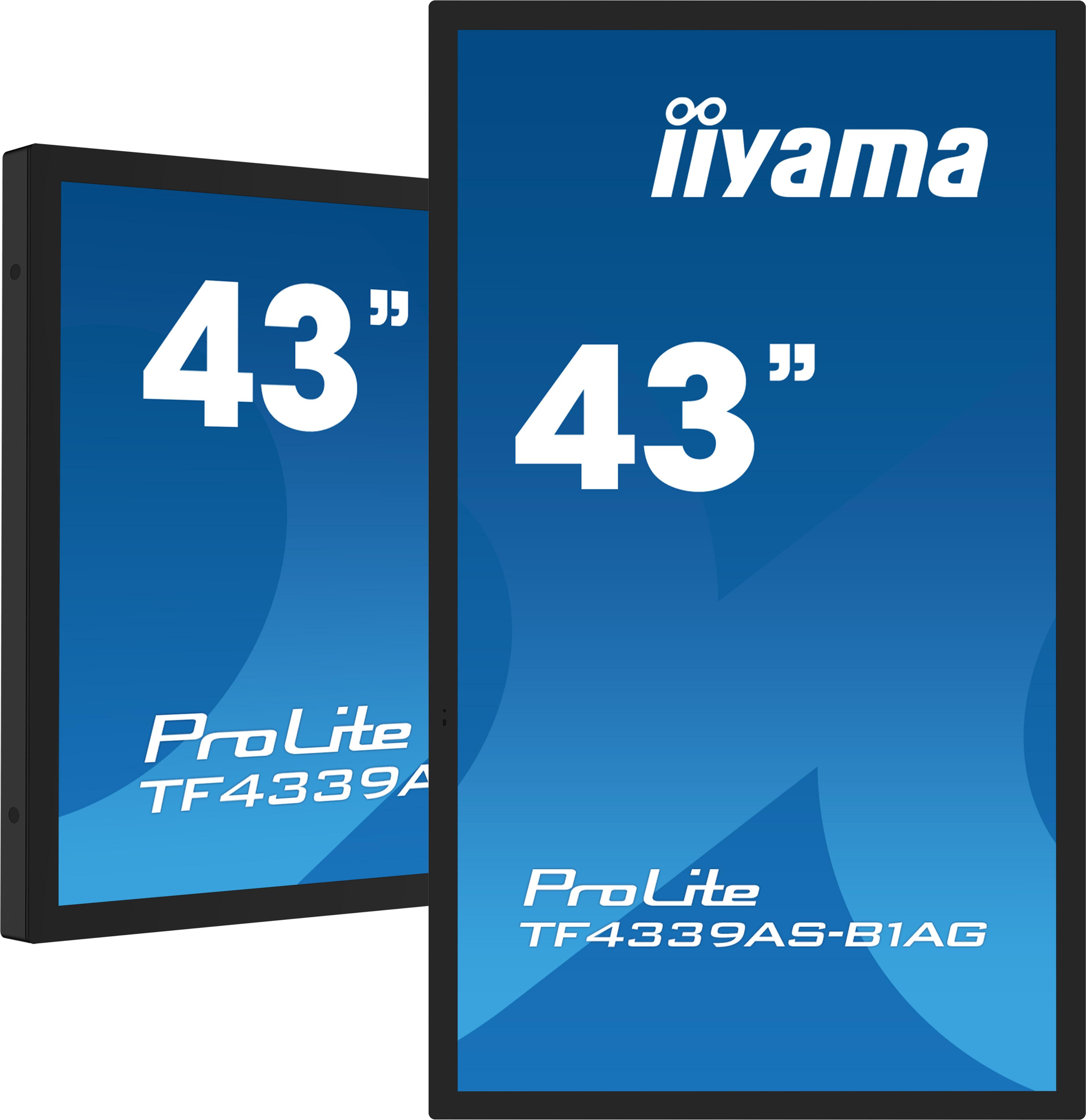 iiyama TF4339AS-B1AG, 108 cm (42.5"), 3840 x 2160 Pixel, 4K Ultra HD, LED, 8 ms, Schwarz