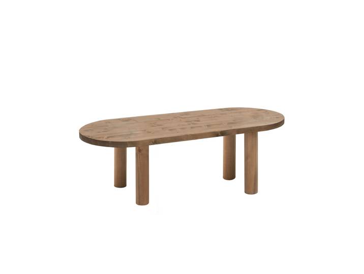 Table basse en bois vieilli 120x40cm
