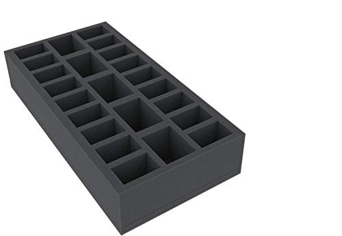 Feldherr Schuimrubberen inlegstuk met 23 compartimenten voor bordspellen, B: 295 mm, D: 147,5 mm, H: 55 mm